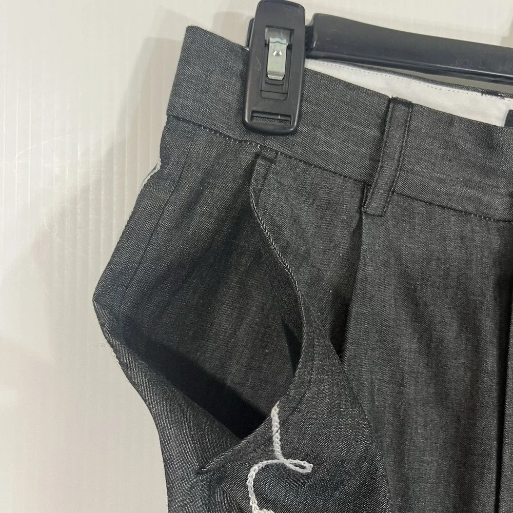 DOUBLE RAINBOUU Embroidered Western Straight Pants Size Small Gray White‎ Cotton